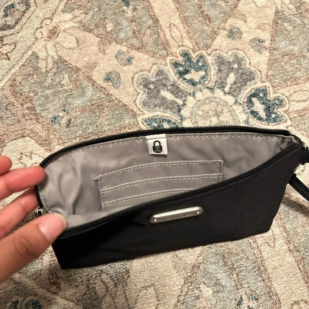 Baggallini RFID Wristlet Pouch with Card Slots Black